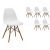 Chaise DEPARIS 6W : 6x moderne eiffel inspire six chaises, sieges en plastique blanc.