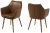 Chaise AC Design Furniture 0000055607 : fauteuil trine, 58 x 58 x 84 cm, assise cuir, dos vintage cognac, structure bois, chêne, ölbehandelt