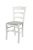 Chaise Tommychairs 252LBI-NL024/SET1 : chaise cuore pour la cuisine, bar et la salle a manger, avec structure en bois coleur blanc et assise en tissu coleur gris perle